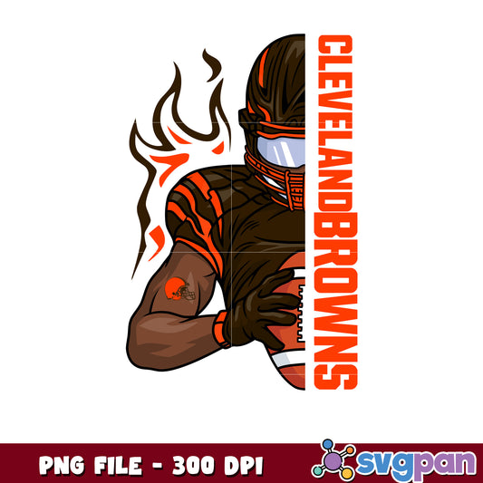Cleveland browns nfl man player design png, american football league png, nfl teams png