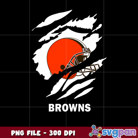 Cleveland browns team design png, nfl browns helmet png, orange and brown png