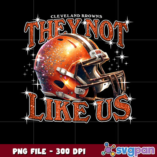 Cleveland brown they not like us helmet design png, american rugby png, nfl teams png