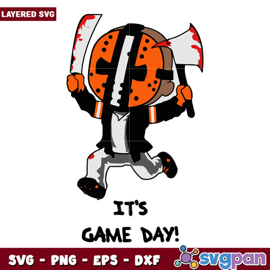 Cleveland football its game day svg, halloween horror nights​ svg, spooky halloween svg
