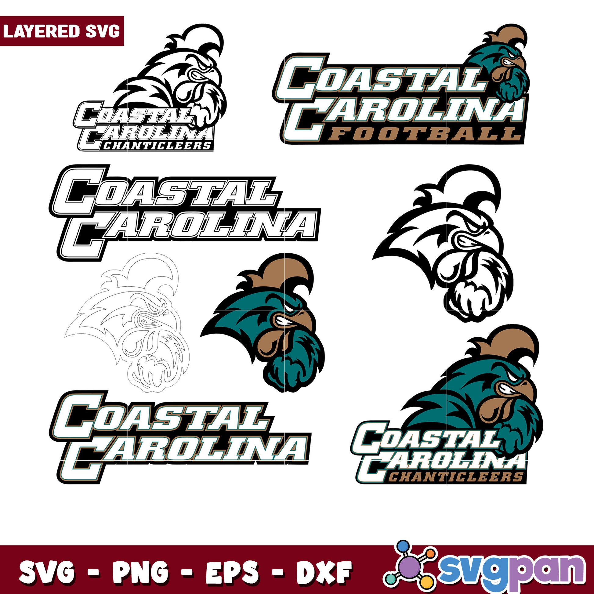 Coastal Carolina Chanticleers SVG Bundle