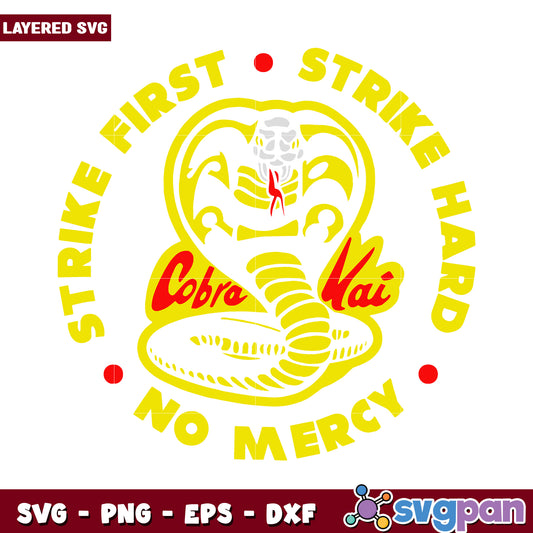 Cobra Kai logo design for crafts, features striking bold text and colors