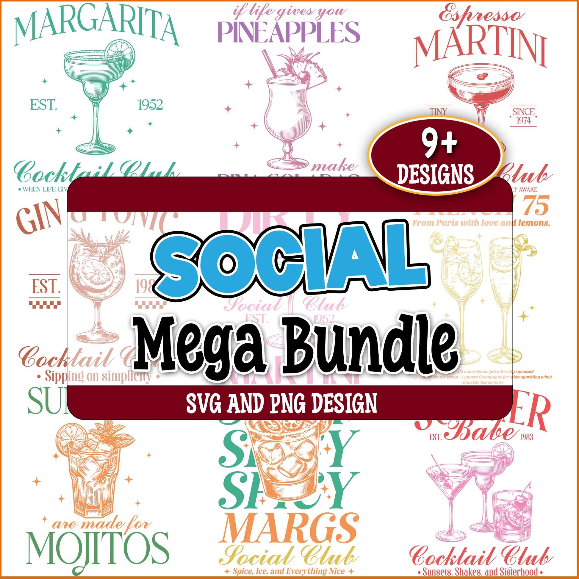 Cocktail club svg bundle