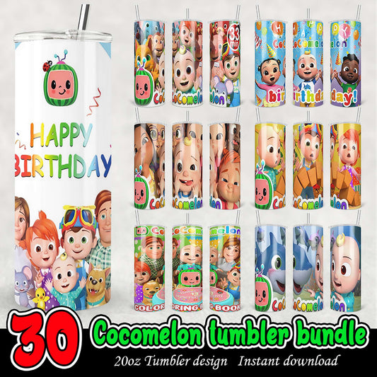 Cocomelon Tumbler Bundle PNG Designs