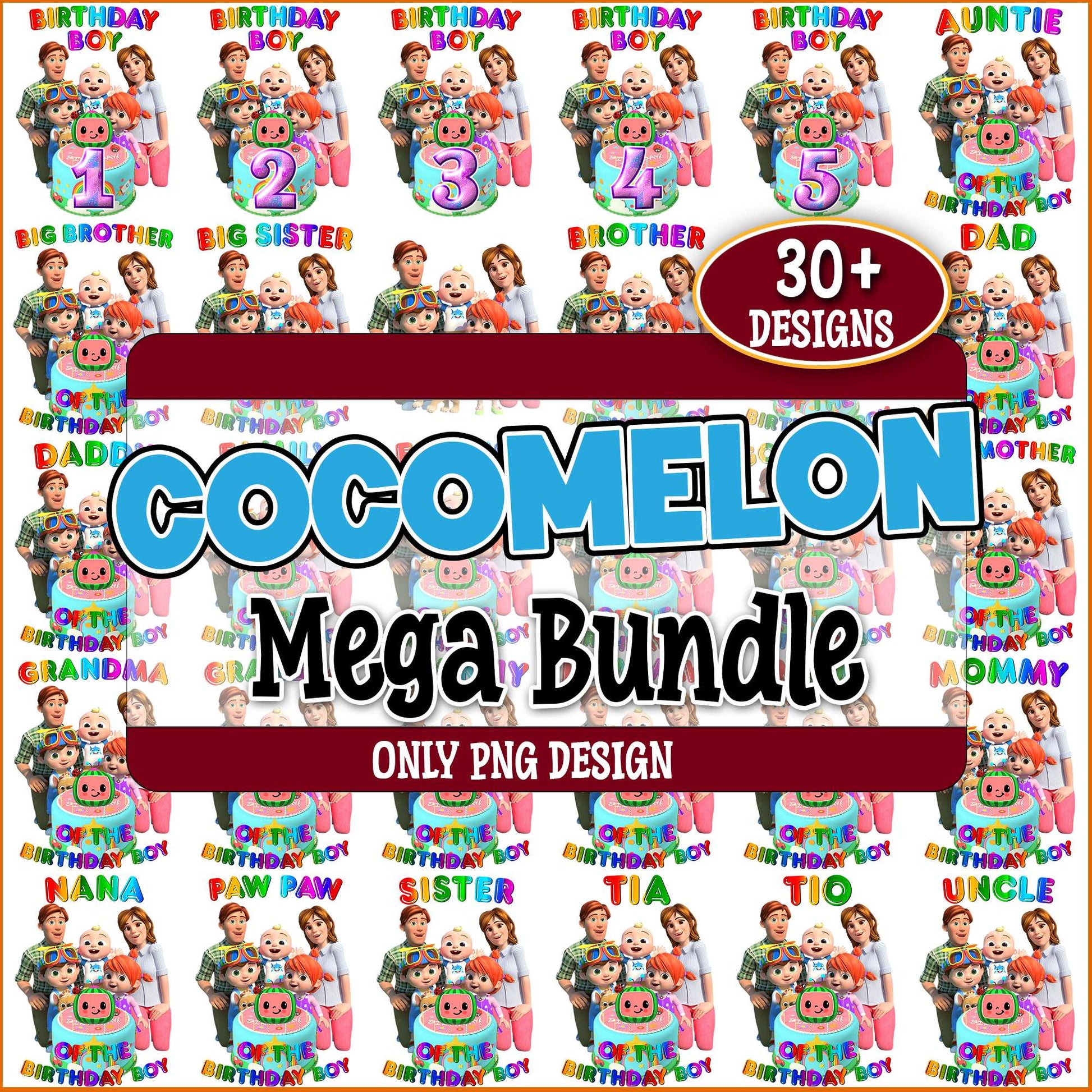 Cocomelon birthday boy png bundle
