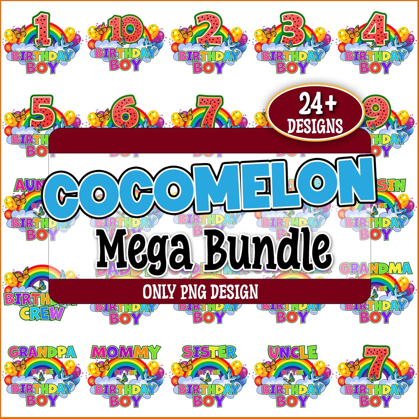 Cocomelon birthday png bundle