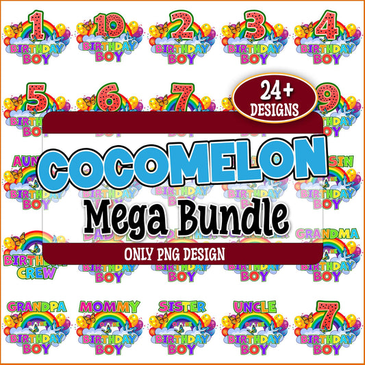 Cocomelon birthday png bundle