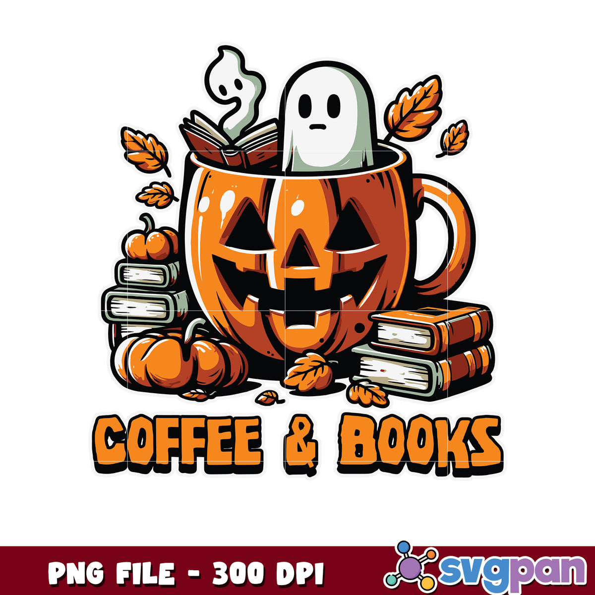 Coffee and books png, halloween candy png, halloween quotes png