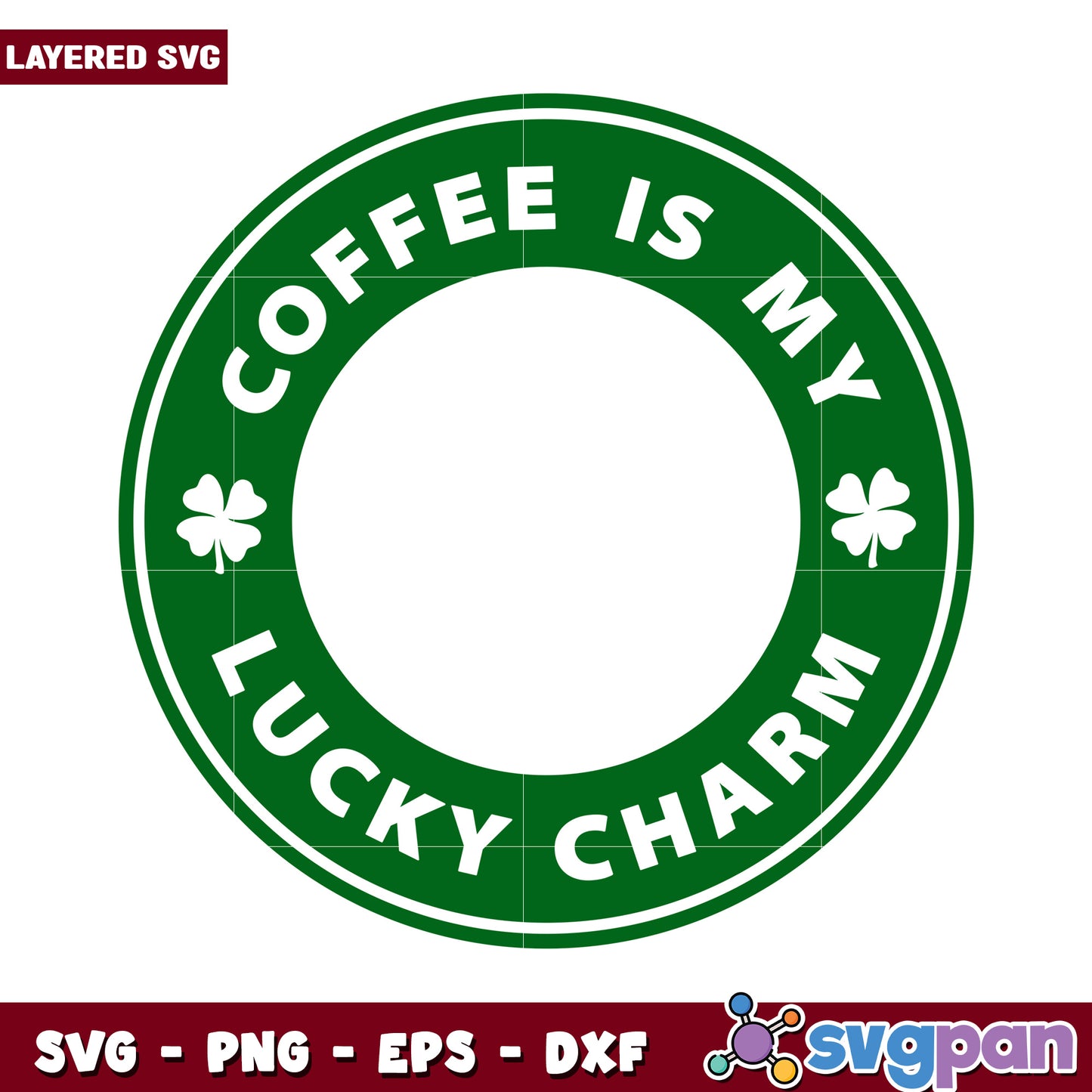 Coffee is My Lucky Charm SVG Design, Perfect for St Patrick's Day