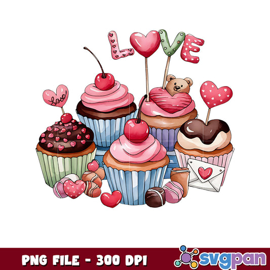 Colorful Cupcake PNG File for Celebrations, Perfect for Gifts