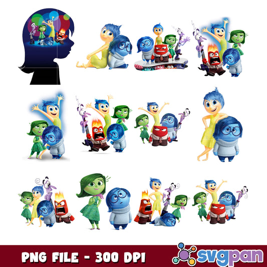 Colorful Emotion Characters PNG Bundle for Crafting