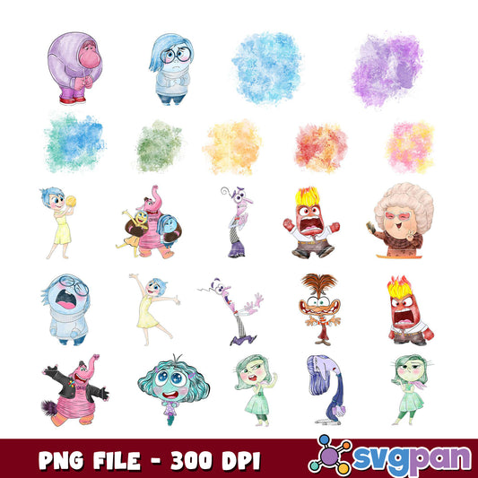 Colorful Emotions Character Bundle in PNG Format