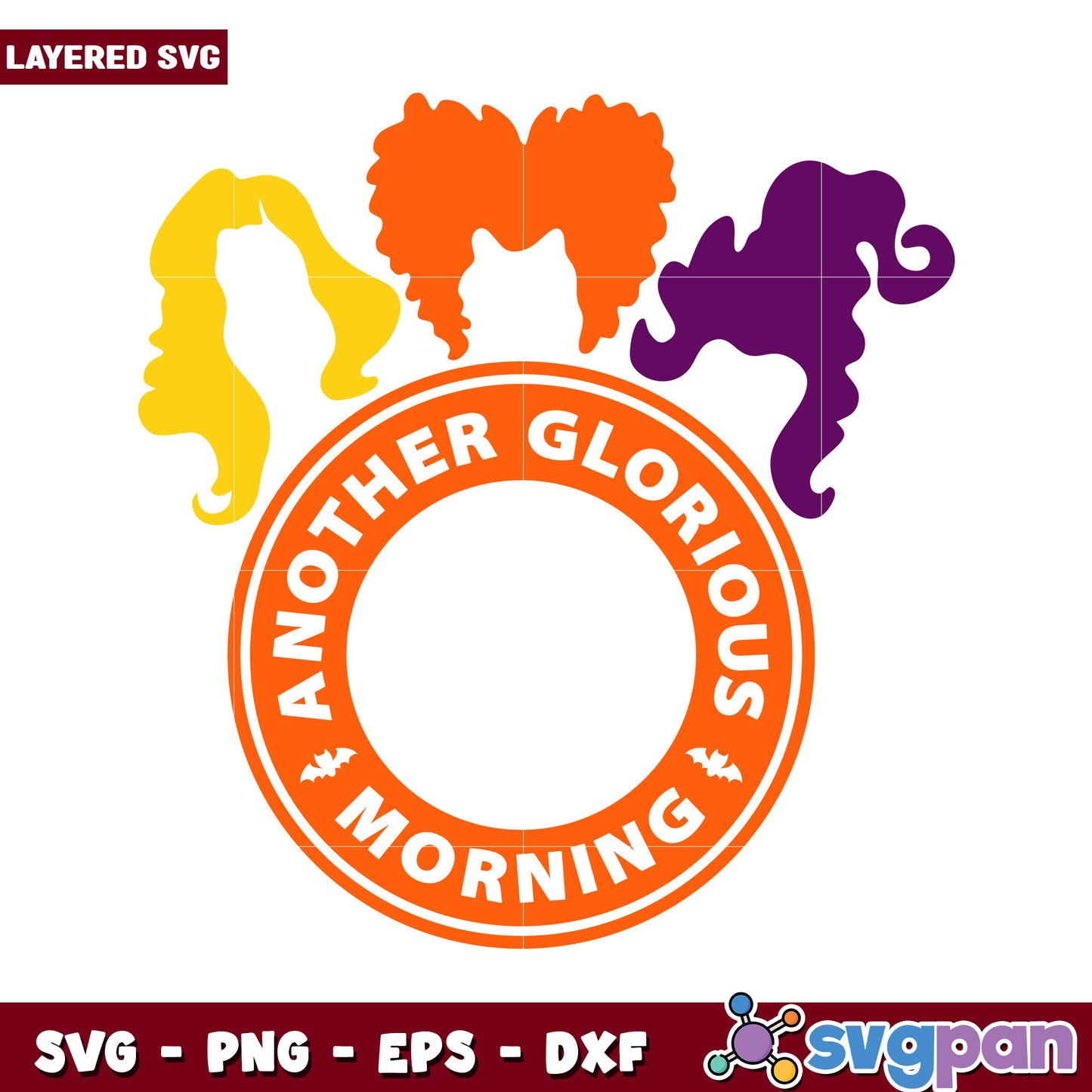 Colorful Hair Silhouettes Creative SVG Design, Perfect for Crafts
