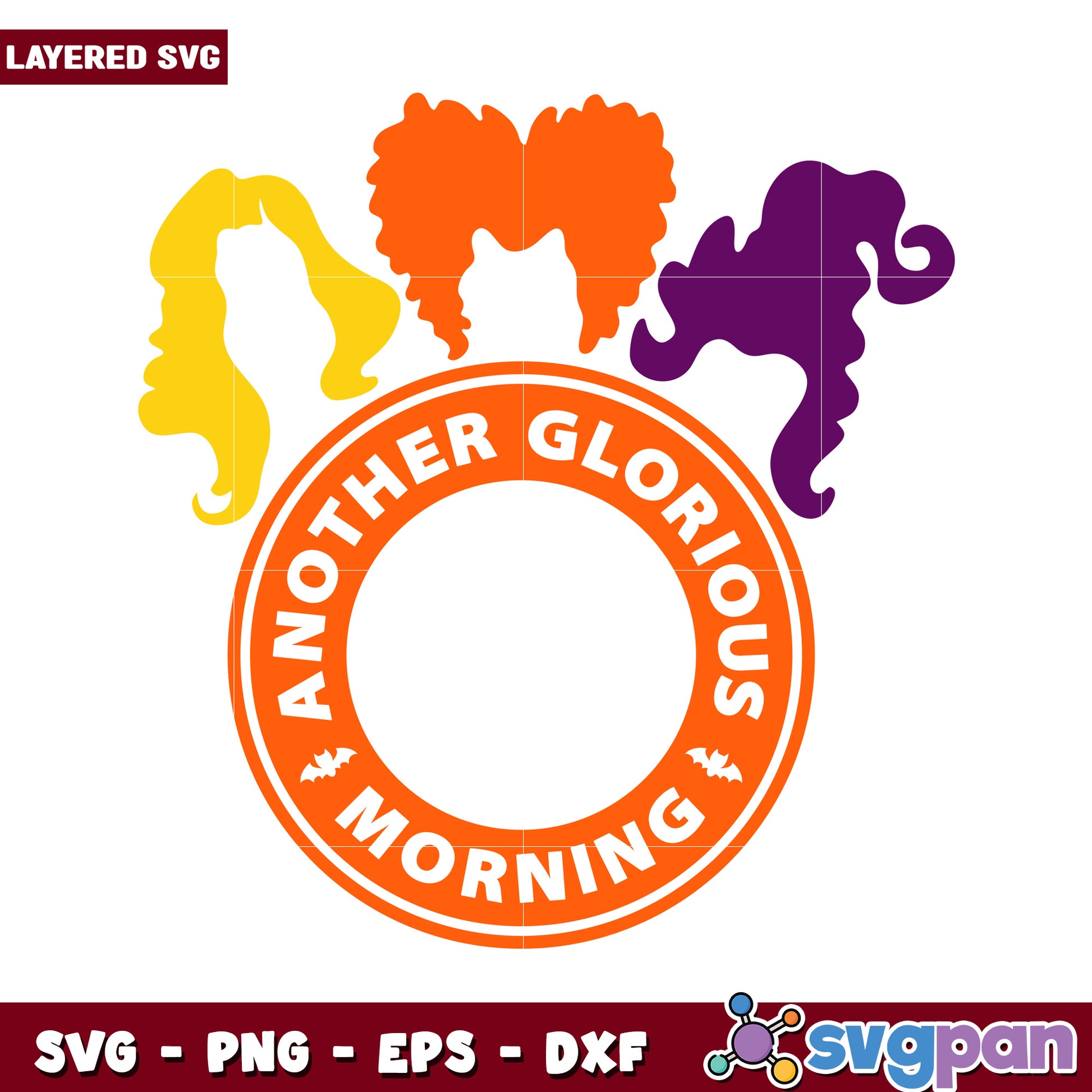 Colorful Hair Silhouettes Creative SVG Design, Perfect for Crafts