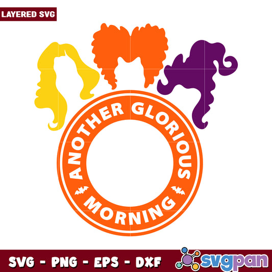 Colorful Hair Silhouettes Creative SVG Design, Perfect for Crafts