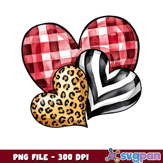 Colorful Heart PNG Design for Craft Projects, High Quality 300 DPI