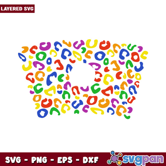 Colorful Leopard Print SVG Design, perfect for crafting projects