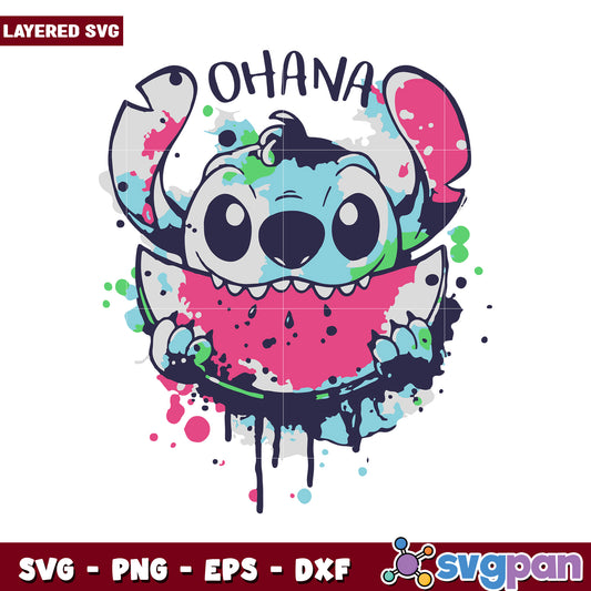 Colorful Ohana Watermelon Design, perfect for unique projects