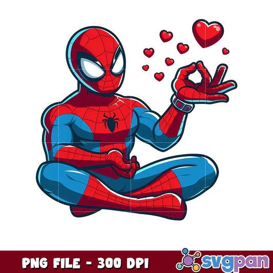 Colorful Spiderman PNG design for creative projects, high resolution 300 DPI