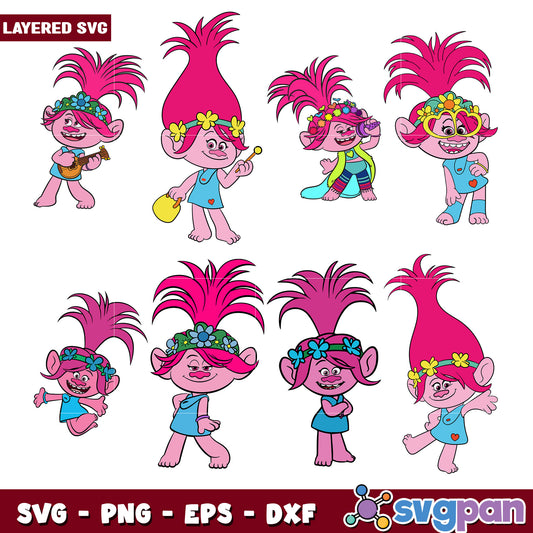 Colorful Trolls SVG Bundle for Creative Projects