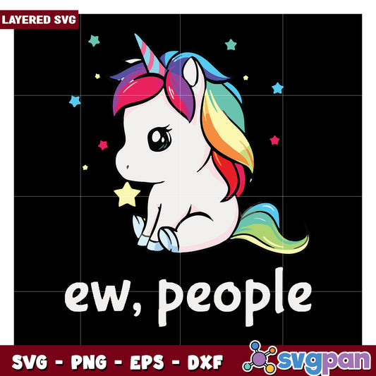 Colorful Unicorn Illustration, perfect for fun SVG designs