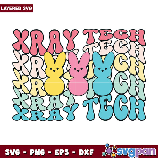 Colorful Xray Tech Bunny SVG Design for Fun Projects
