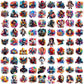 Colorful heroes png bundle, super hero movies png, super hero costumes png