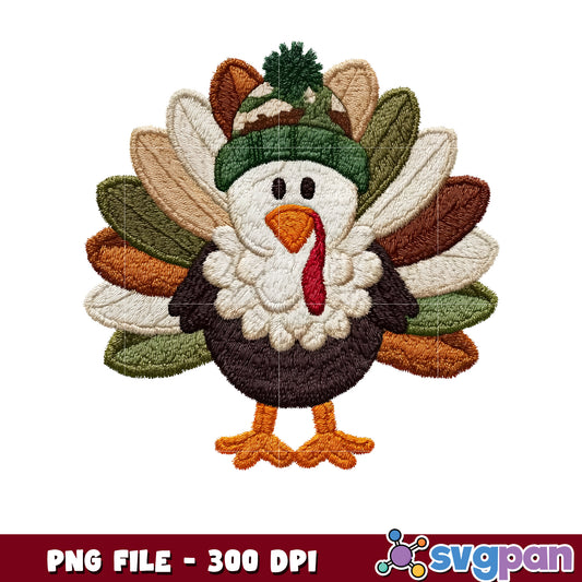 Colorful turkey png, thanksgiving png, turkey png