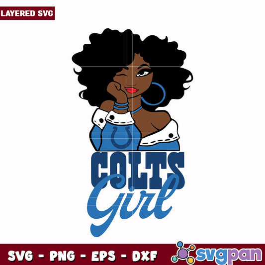 Colts Girl svg, nfl games today svg, american football league svg