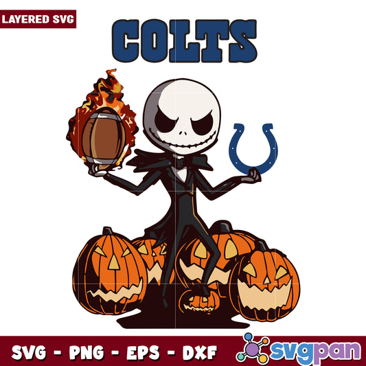 Colts Jack skellington svg, american football svg, nfl games svg