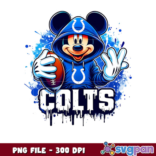 Colts mickey mouse png, nfl png, nfl cartoon characters png