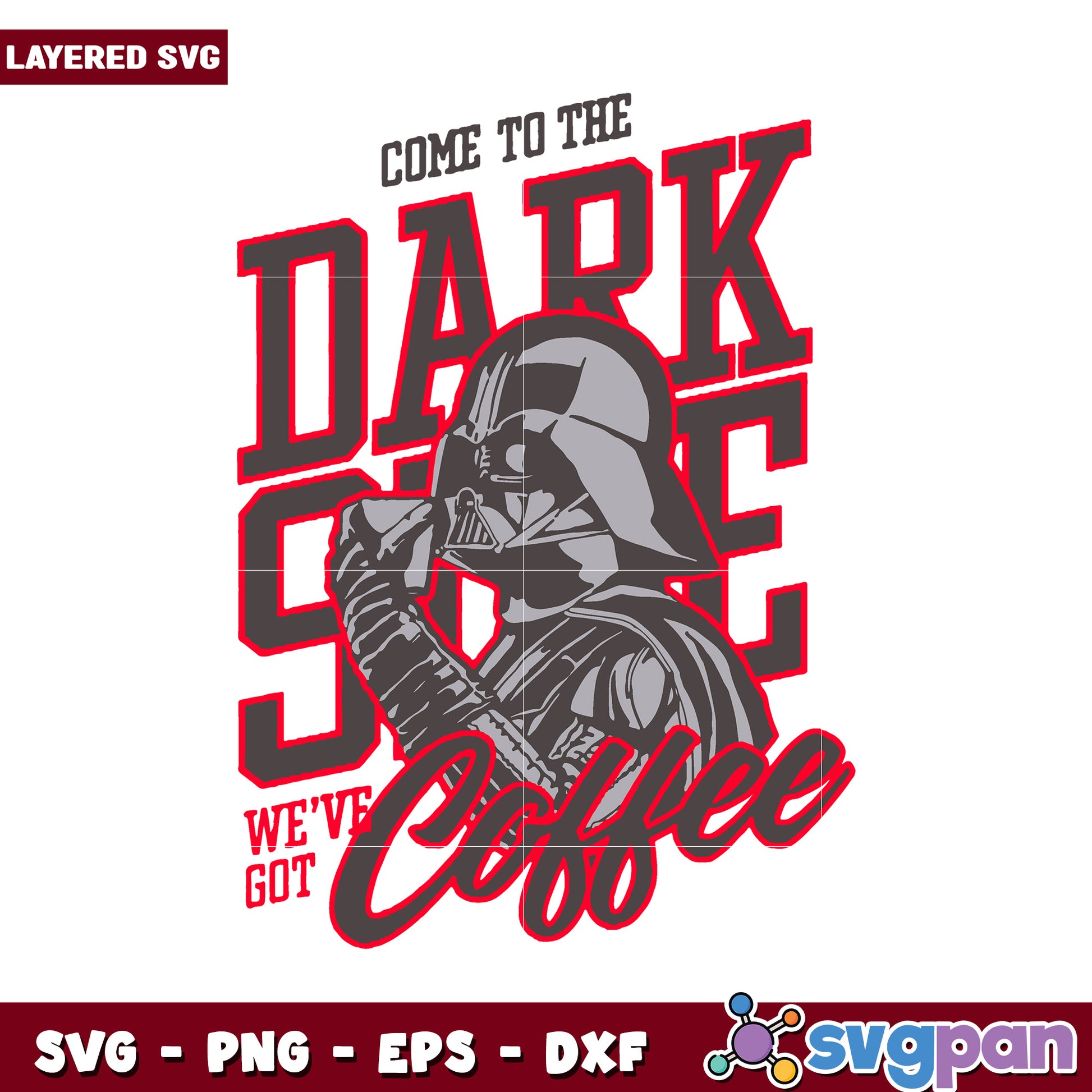 Come to the Dark Side, we've got coffee themed SVG design