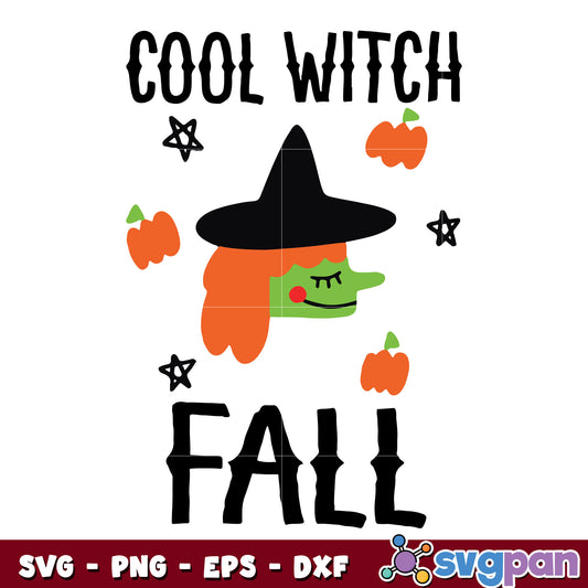 Cool Witch Fall svg