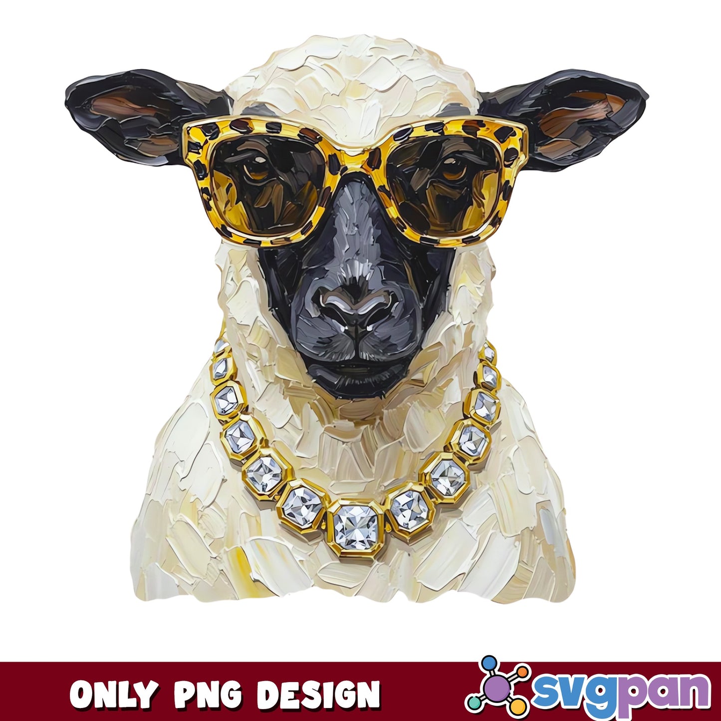 Cool Sheep With Sunglasses PNG, Funny Farm Animal PNG, Cute Sheep PNG
