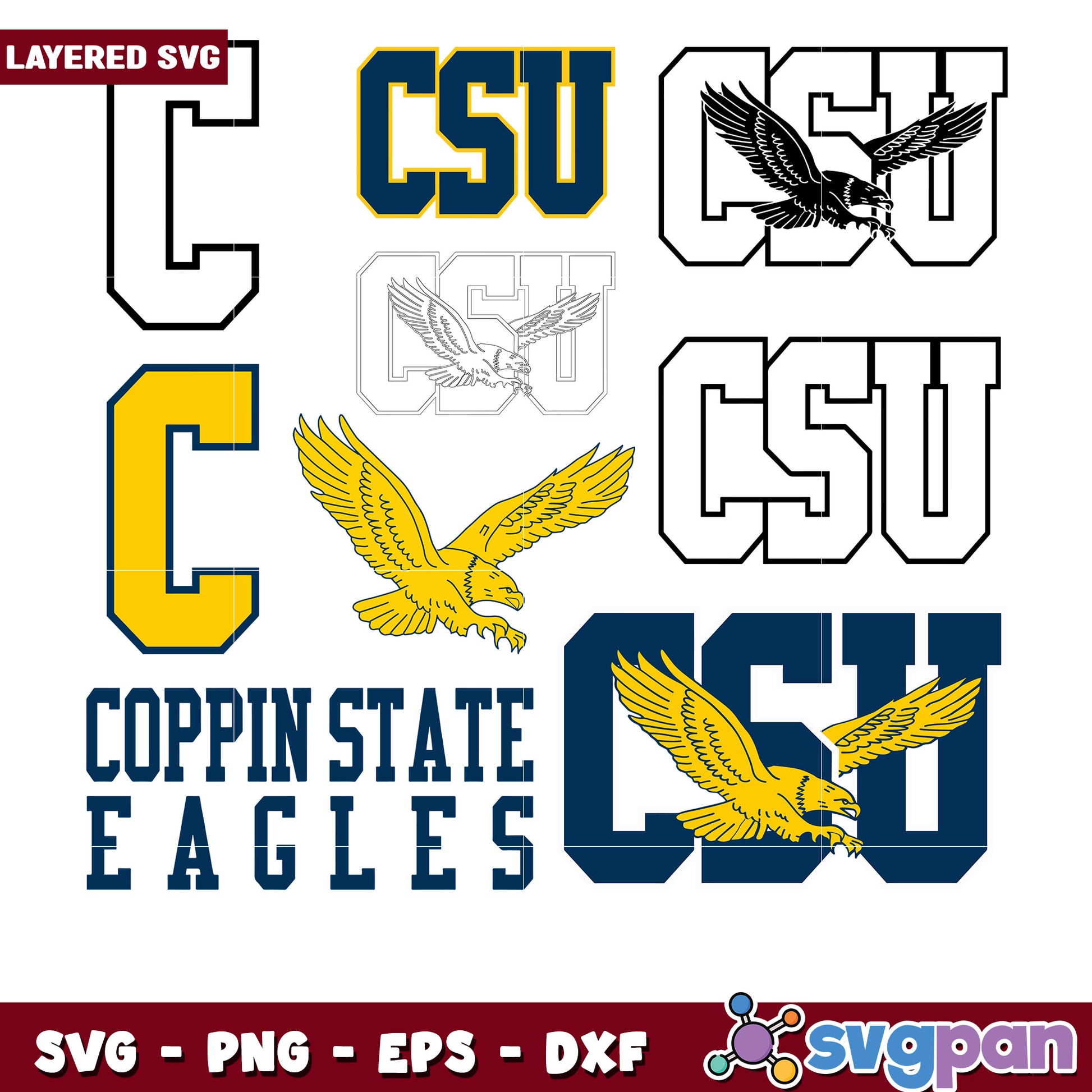 Coppin State Eagles Bundle SVG Design Pack