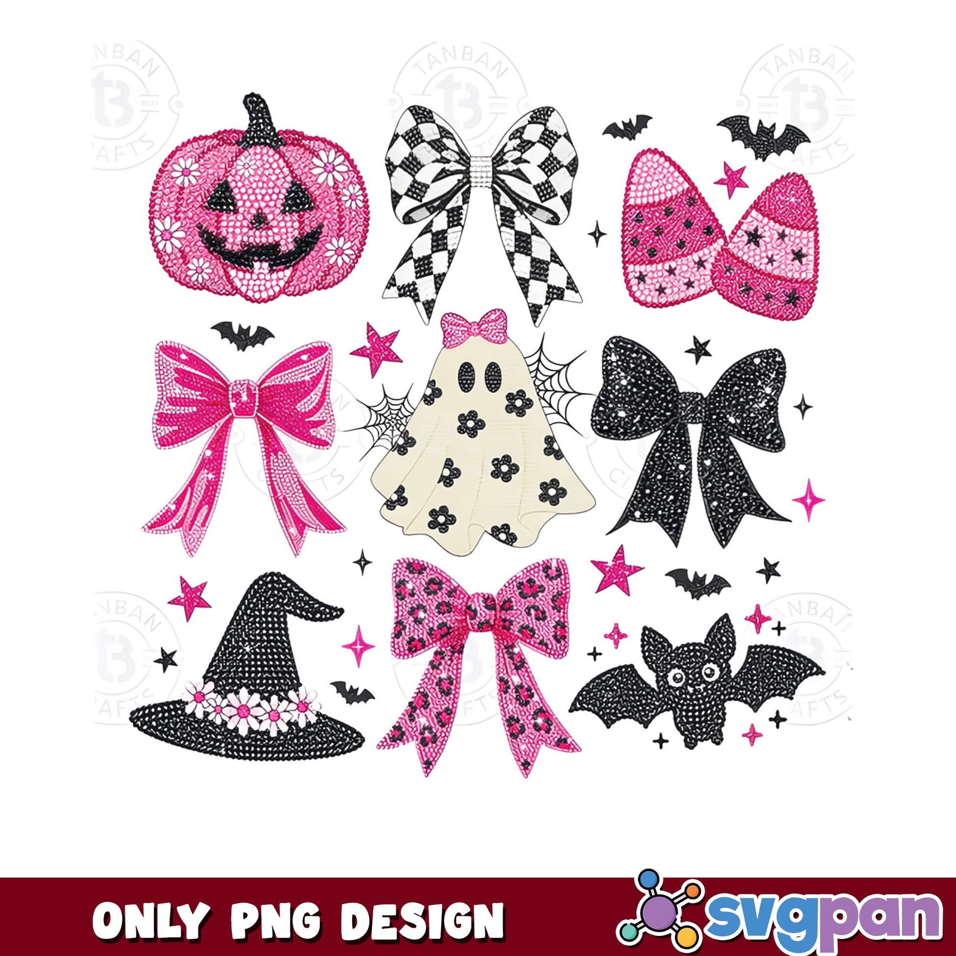 Coquette Halloween PNG, Pink Bow Ghost Pumpkin, Halloween PNG