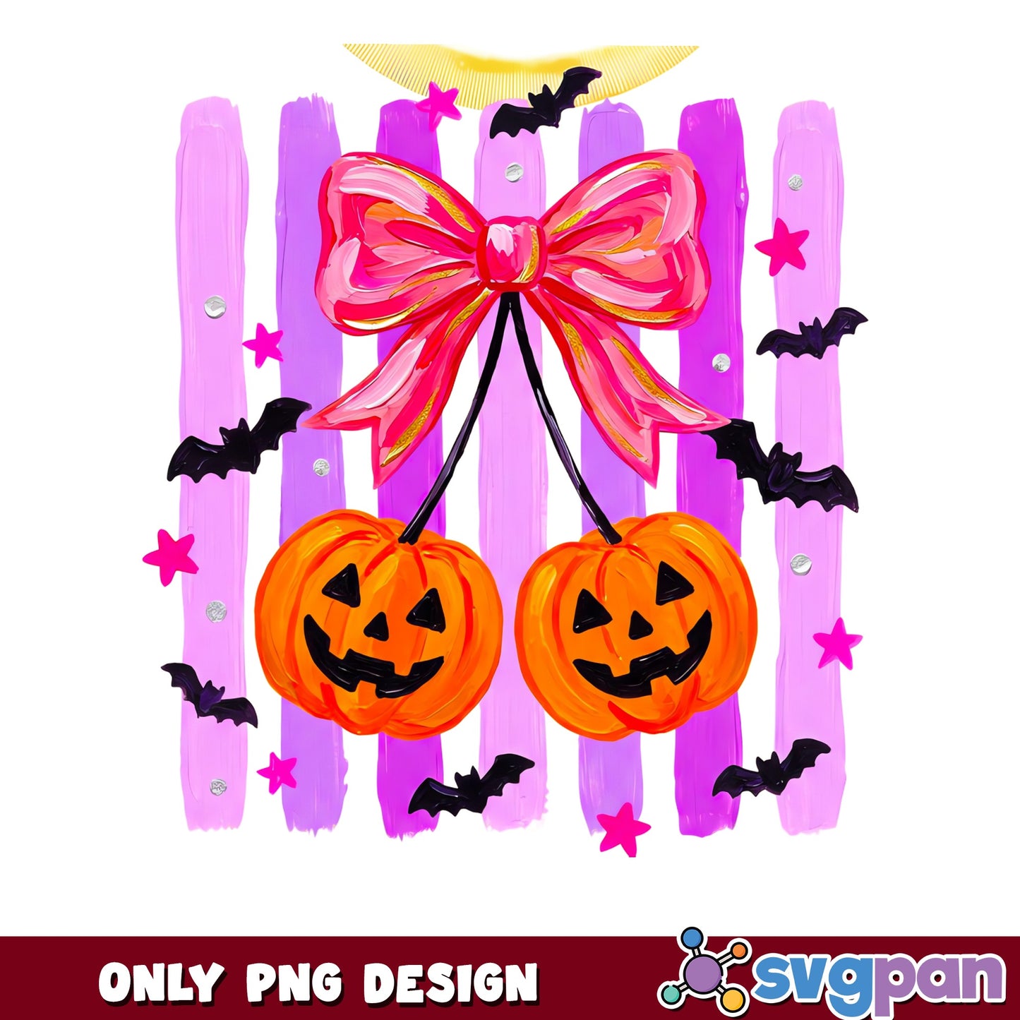 Coquette Pumpkin Bow Halloween PNG, Jack O Lantern Cherry PNG, Spooky PNG