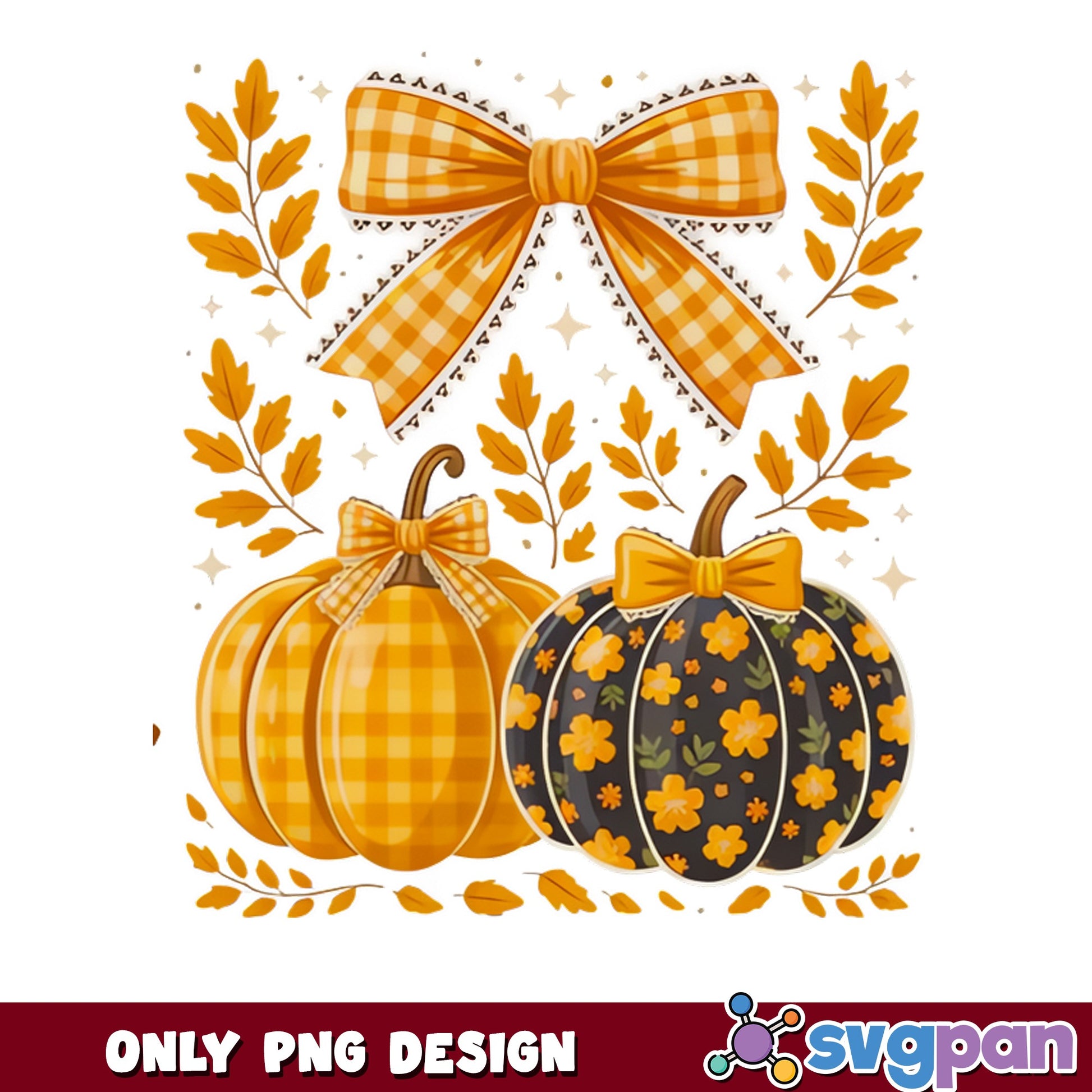 Coquette Pumpkin Fall PNG, Bow Pumpkin Autumn PNG, Halloween PNG
