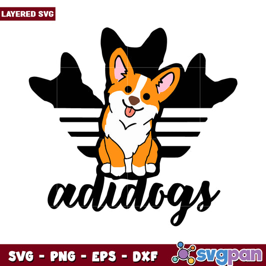 Corgi dog graphic design for crafting projects, perfect for dog lovers