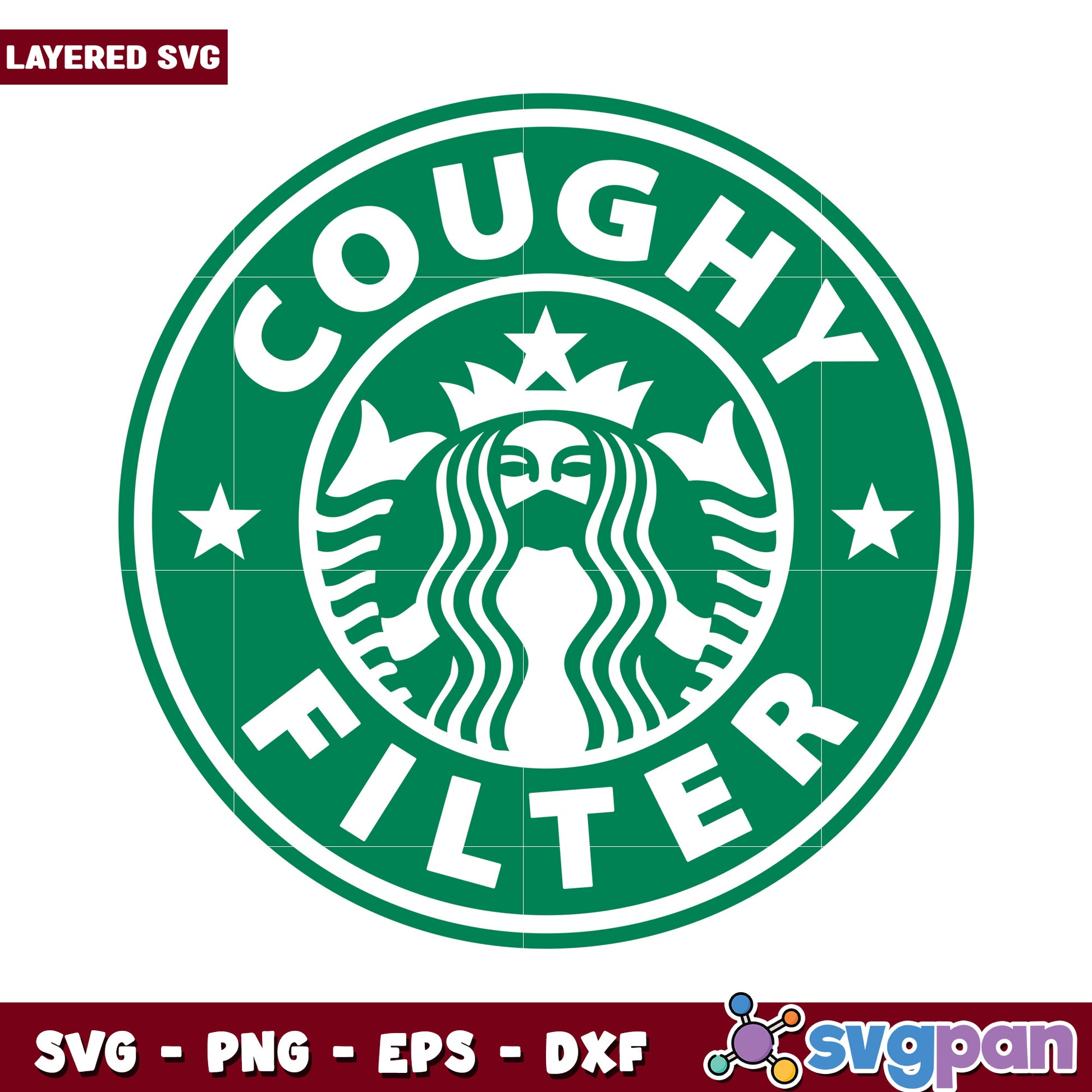 Coughy Filter Layered SVG, Perfect for Creative Projects and Crafts