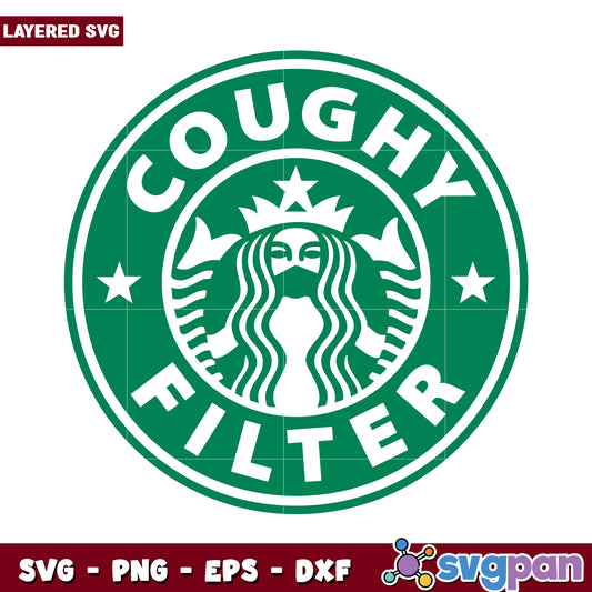 Coughy Filter Layered SVG, Perfect for Creative Projects and Crafts