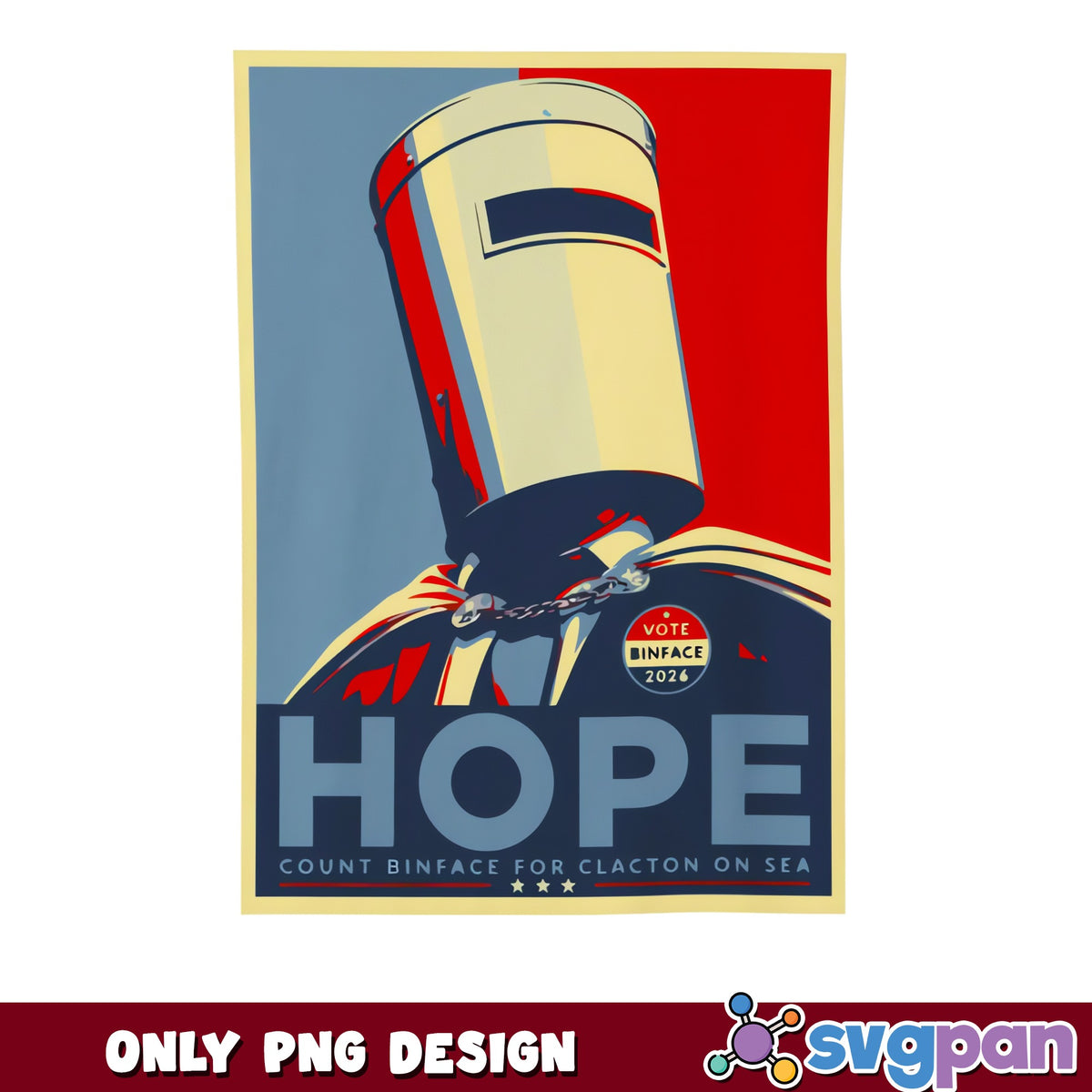 Count Binface Hope Poster PNG, Vote Binface 2026 PNG, Political Humor PNG