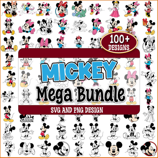 Couple mickey minnie svg bundle