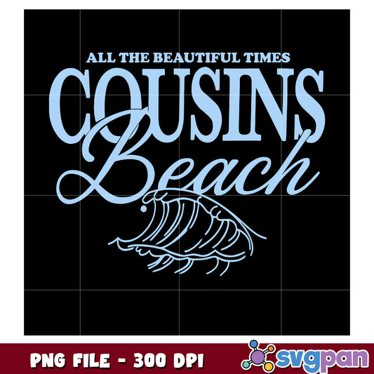 Cousins beach all the beautiful time png, summer vibes png, coastal style png