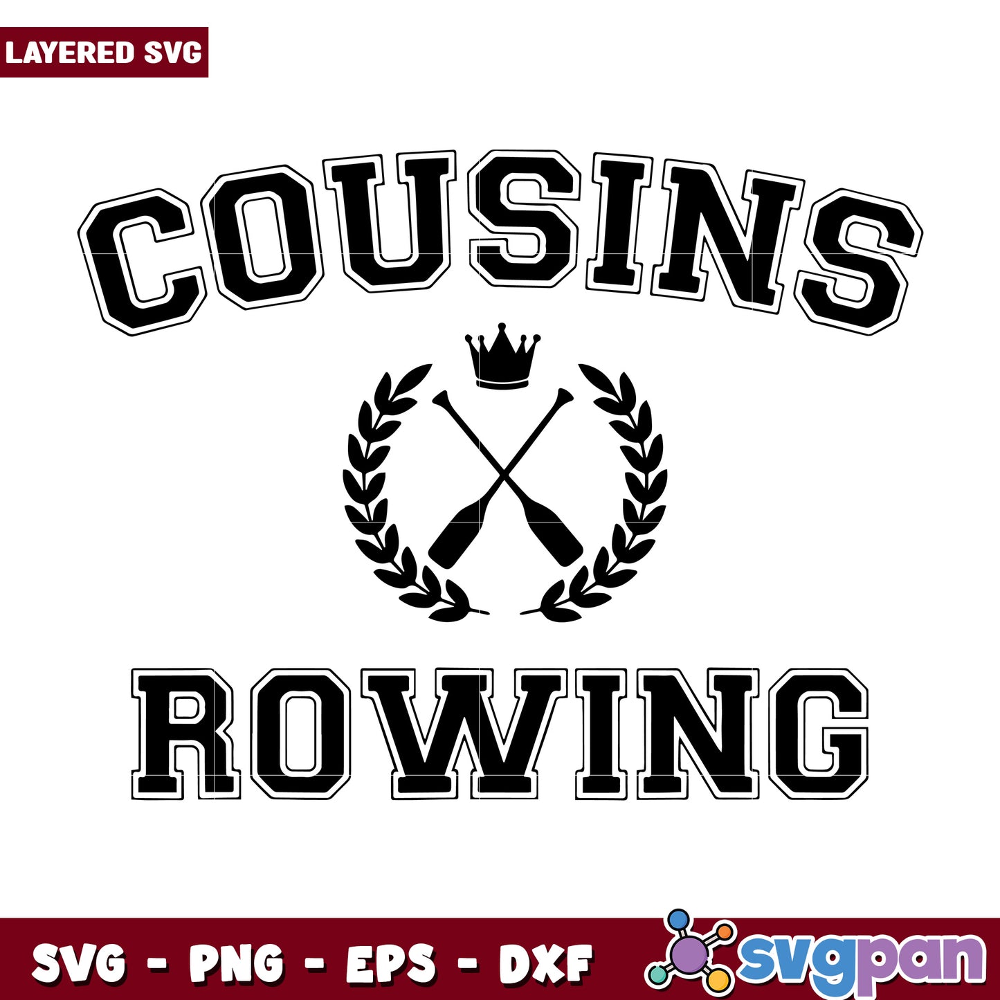 Cousins rowing logo svg