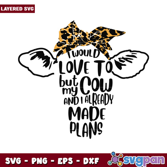 Cow SVG Design for Fun Crafts, Perfect for T-Shirts and Decor