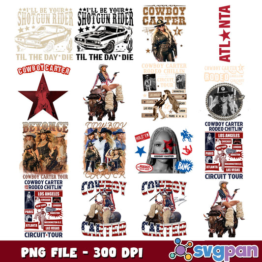 Cowboy carter png bundle