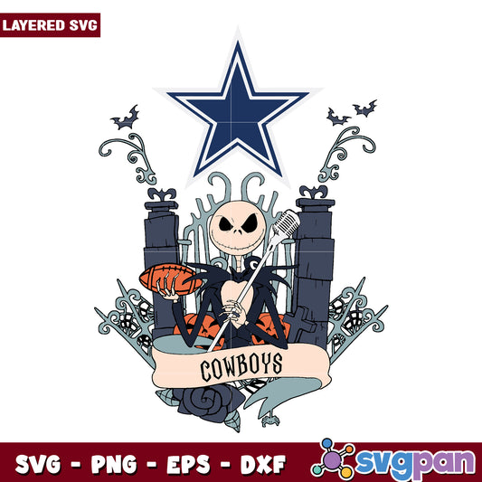 Cowboys Jack Halloween svg, nfl teams svg, super bowl svg