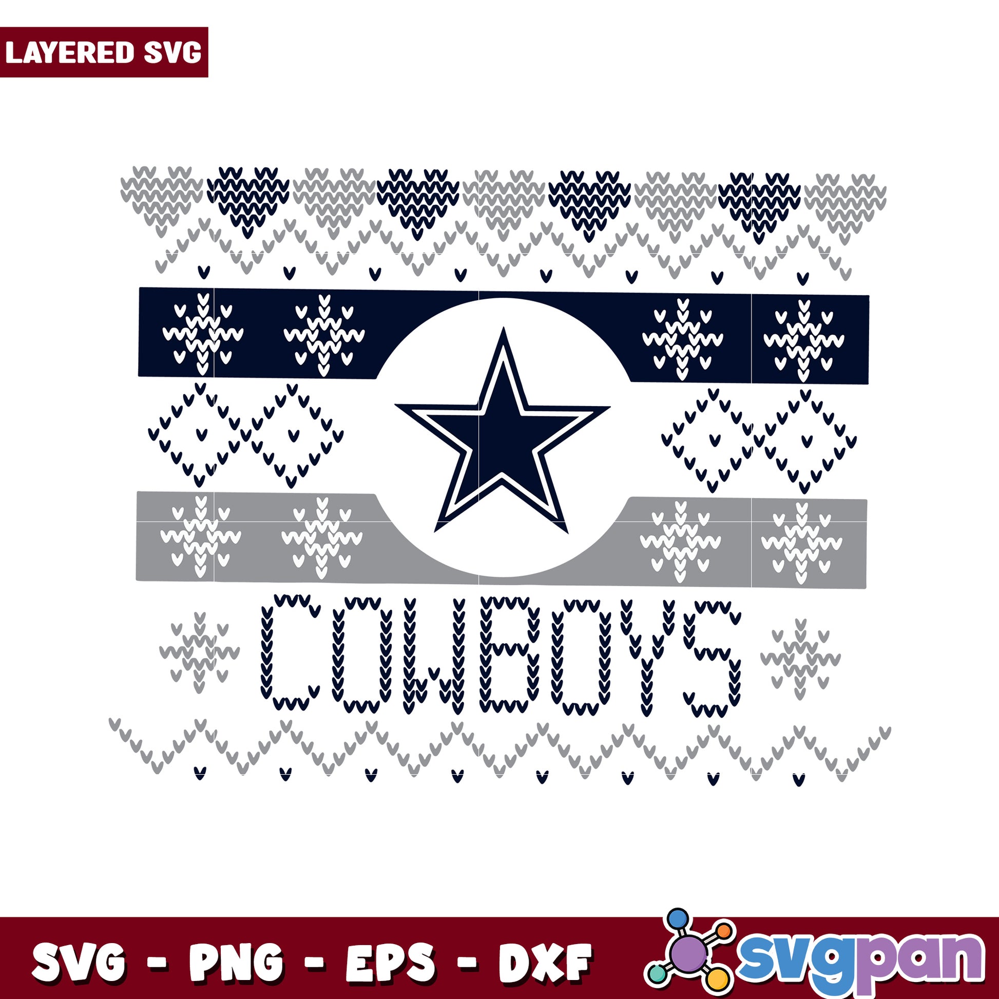 Cowboys Layered SVG Design, Perfect for Craft Projects and More