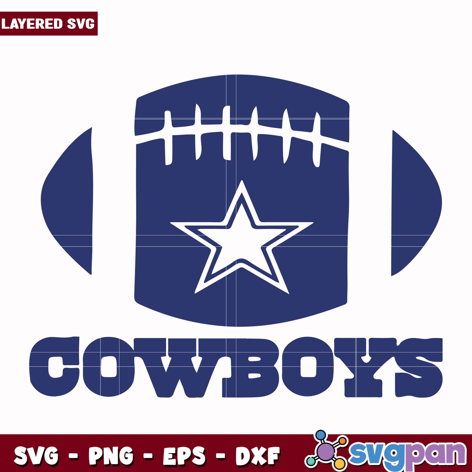 Cowboys ball design svg, nfl games today svg, american football league svg